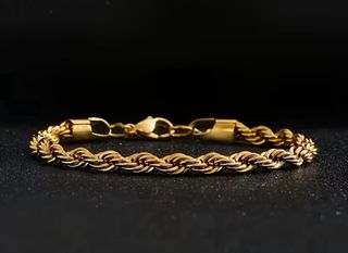 Cadena y Pulsera Acero Inoxidable Dorado