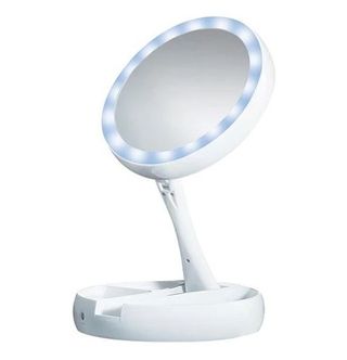Espejo de mesa plegable con luz
