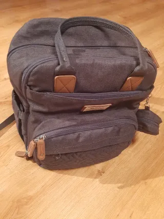 Mochila Pañalera Ruvalino Multifuncional Gris