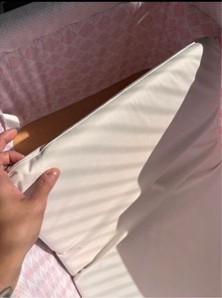 Minicuna bebé rosa con ruedas