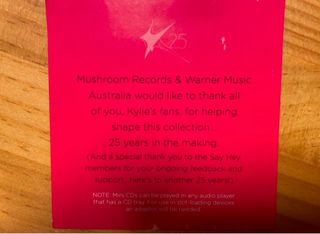 kylie Minogue Time Capsule 25 anivarsario