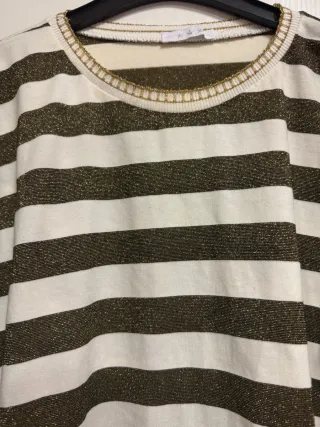 Camiseta Rayas Doradas Talla L