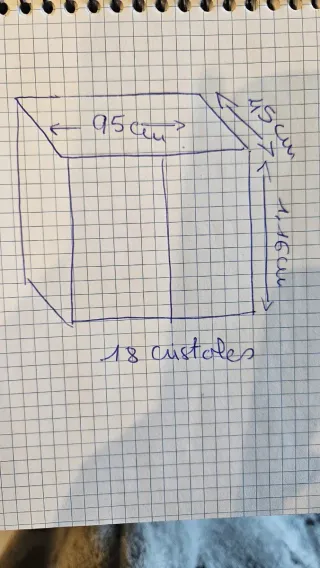 Vitrina Vintage Madera y Cristal