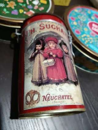 Set 4 scatole in latta H.Suchard, Tea Rations, But