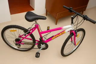 Bicicleta ANVER rosa y blanca