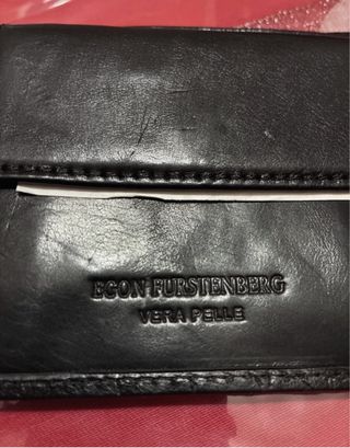 Portafoglio Egon Furstenberg nero coccodrillo