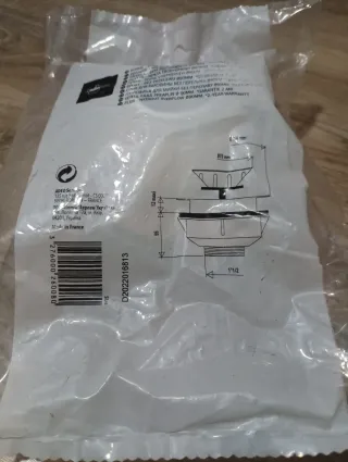 Válvula de desagüe Fregadero Cocina Blanca