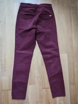 Pantalones Massimo Dutti granates talla 36