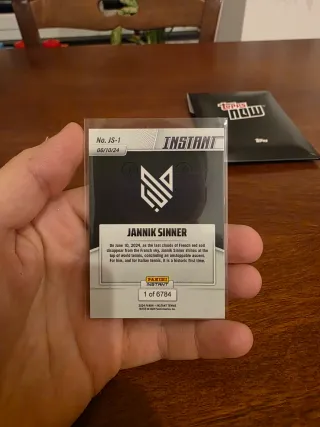Card Panini Instant Jannik Sinner nr 1
