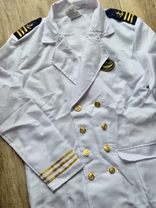 Disfraz Capitán Marinero Blanco Talla Única