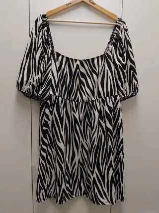 Vestido estampado cebra talla XL
