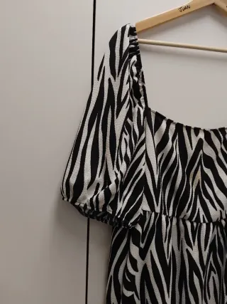 Vestido estampado cebra talla XL
