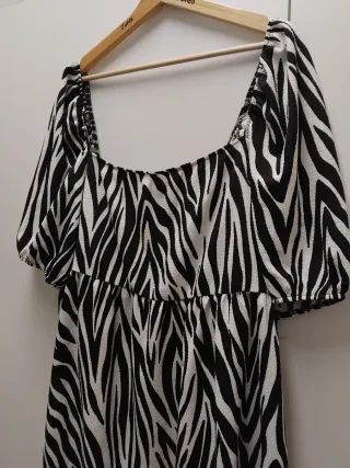 Vestido estampado cebra talla XL