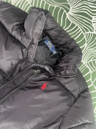 Chaqueta Puffer Ralph Lauren Negra Roja