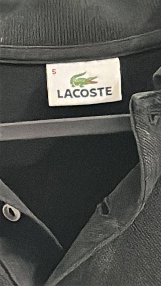Polo Lacoste Negro Talla S