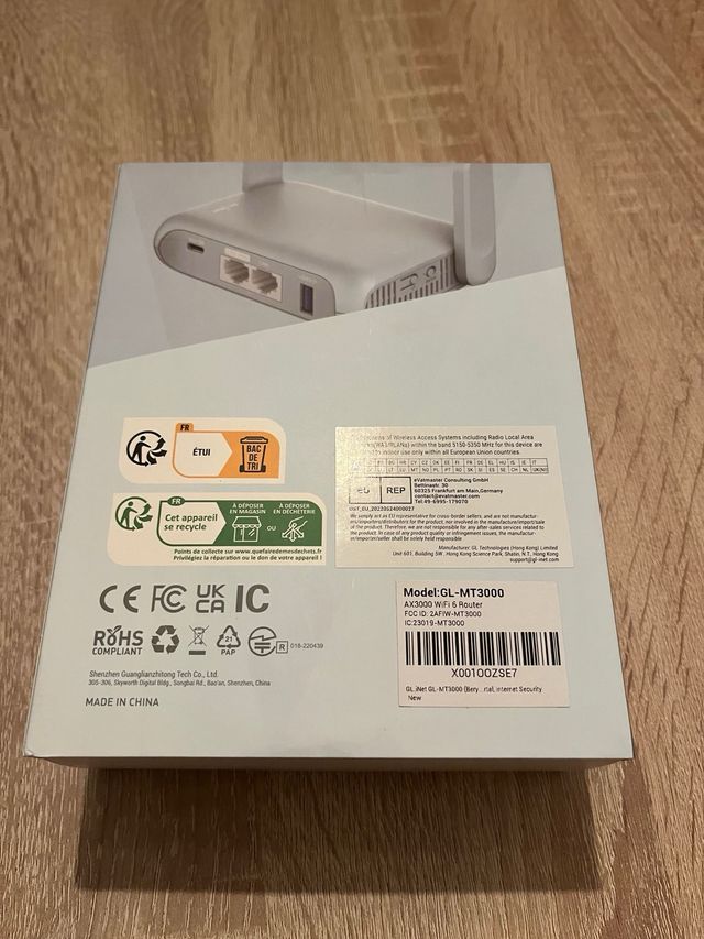 GL.iNet Beryl AX (GL-MT3000) Router WiFi