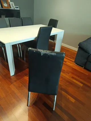 Lote 8 Sillas Diseño Respaldo Alto