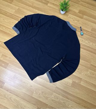 Polo Lacoste manga larga azul talla L