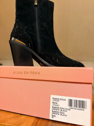 Botín Alma en Pena Negro Talla 38