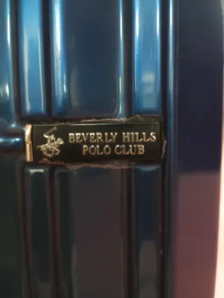 Maleta grande azul con ruedas