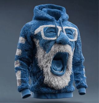 Maglione natalizio da donna/uomo Babbo Natale con gatto