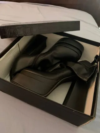 Botas de plataforma negras talla 37