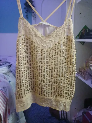 Top fiesta lentejuelas Zara