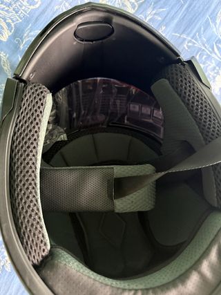 Casco Moto Negro y Rojo Talla L