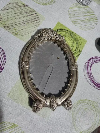 Portaretrato vintage plata floral