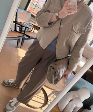 Pantalones Zara beige