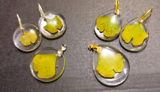 Conjunto Pendientes y Colgante Ginkgo