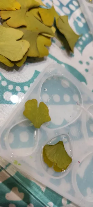 Conjunto Pendientes y Colgante Ginkgo