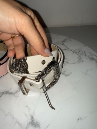 Set 2 Cinture Donna Rosa e Bianca