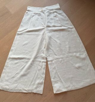 Pantalones Zara blancos anchos