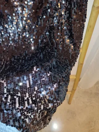 Falda lentejuelas negra