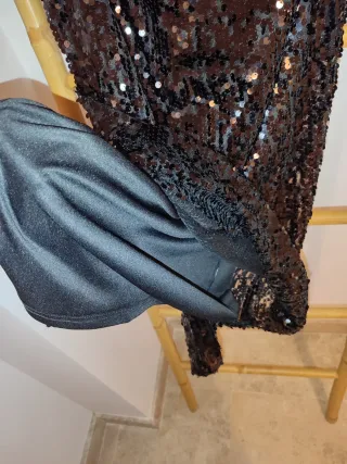 Falda lentejuelas negra