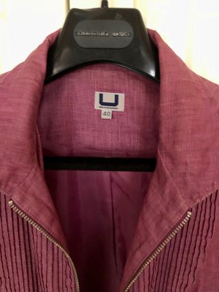 Chaqueta Adolfo Domínguez Morada Talla 40