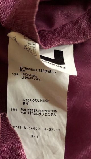 Chaqueta Adolfo Domínguez Morada Talla 40