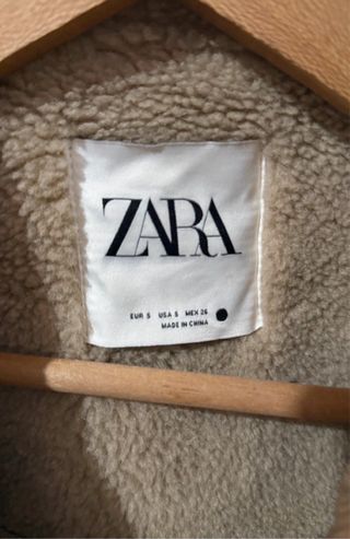 Chaqueta Zara efecto ante forrada