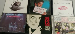 Lote 7 CDs Joaquín Sabina y Javier  Krahe 3 dobles