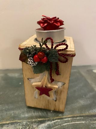 Coppia Portacandele Natalizi