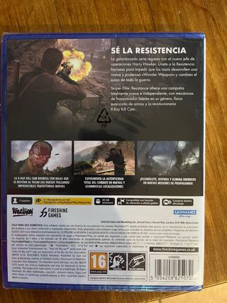 Sniper Elite Resistance PS5 sin abrir