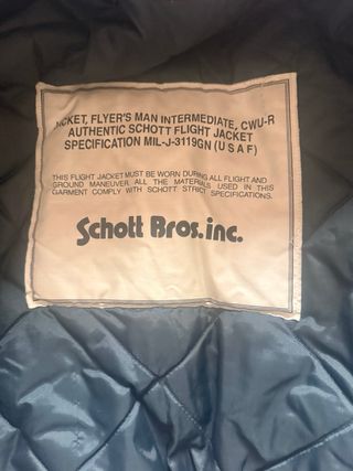 Bomber Schott Azul Marino