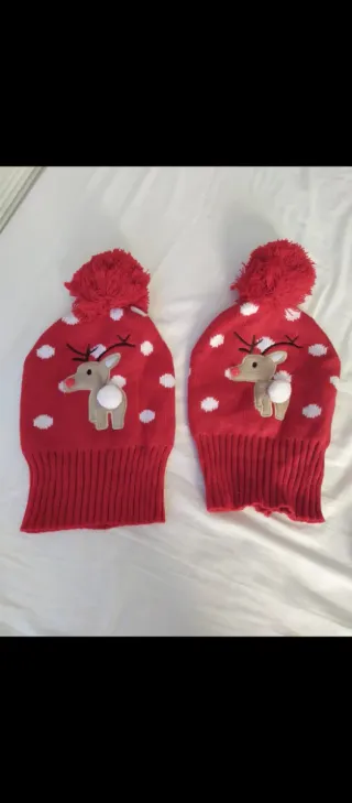 Lote 2 Gorros y 2 Gafas Navidad