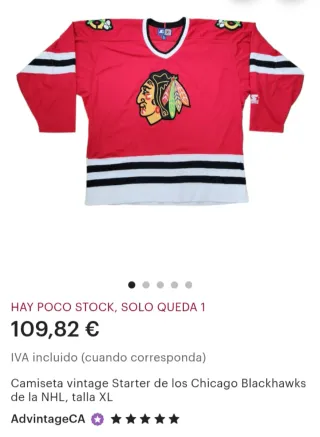Camiseta Starter Chicago Blackhawks NHL vintage