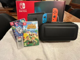 Nintendo Switch + 3 juegos y estuche
