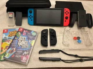 Nintendo Switch + 3 juegos y estuche