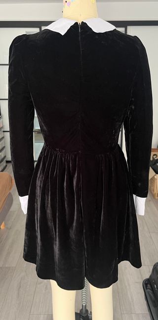 Vestido Negro Terciopelo Estilo Wednesday