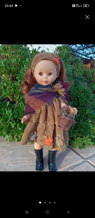 Lote vestido y botas muñeca