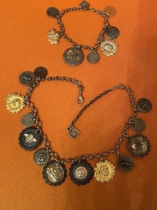 Zor Paris collana e bracciale dorato con charms